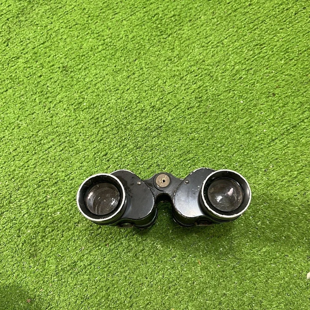 Vintage Sears Discoverer Binoculars 6212 in Case Black Extra Wide Angle 7x35